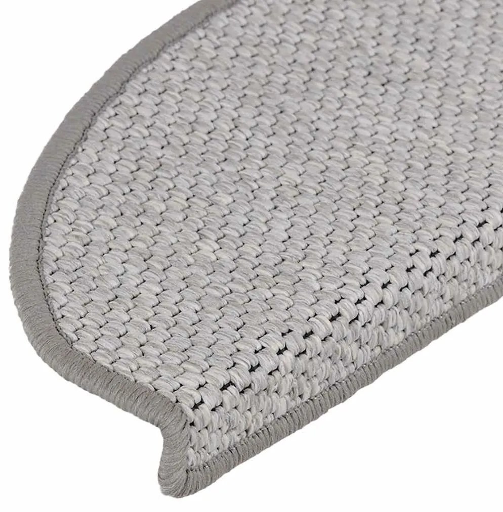 15 db szizál hatású platina öntapadó lépcsőszőnyeg 65x21x4 cm