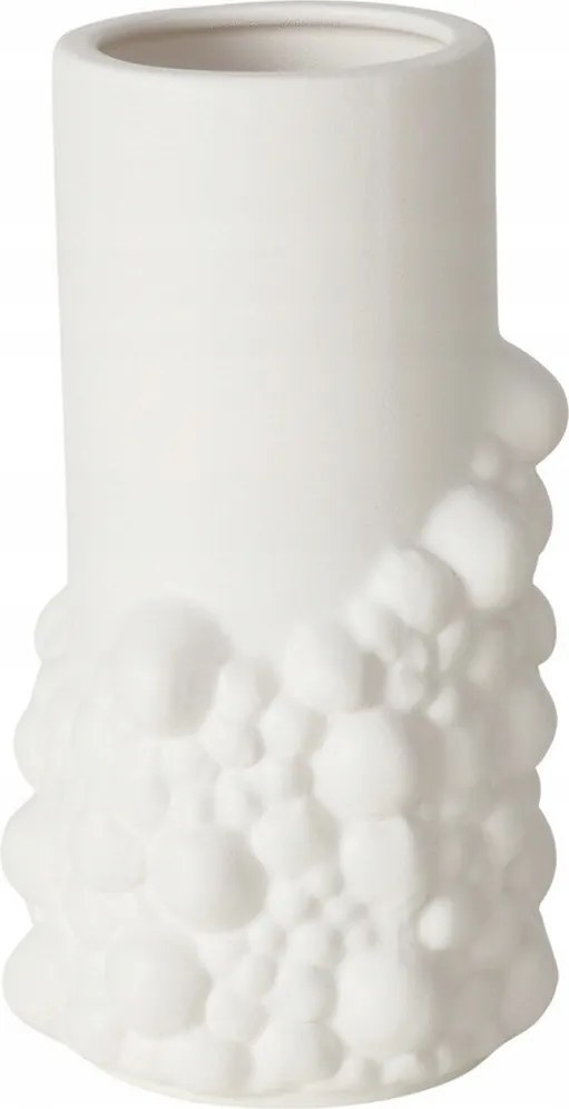 Váza Fehér Matt Agyag Elegáns Vízálló Bule 20,3 X 11 CM