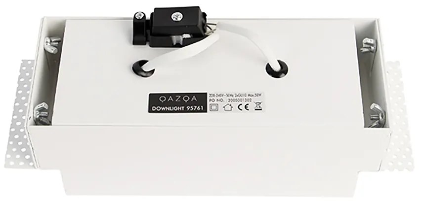 3 db-os beépíthető spotlámpa készlet fehér GU10 dönthető keret nélküli 2-lámpás - Oneon