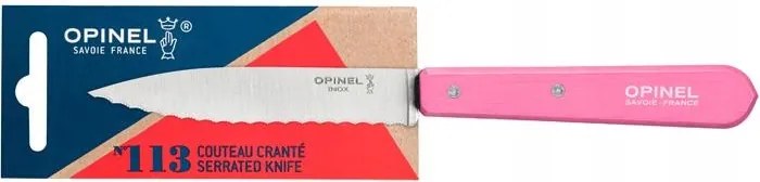 Opinel kés Serrated Pink 113