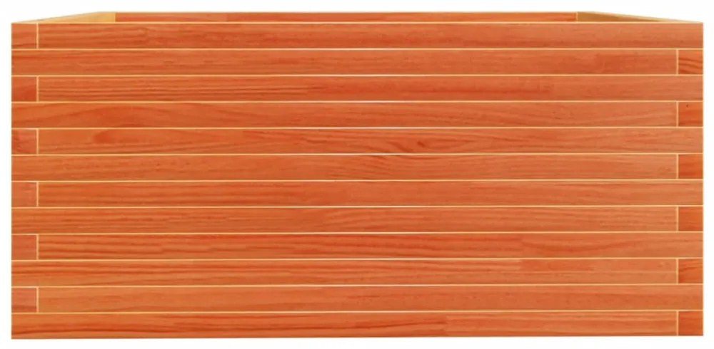 viaszbarna tömör fenyőfa kerti virágláda 100 x 100 x 49,5 cm