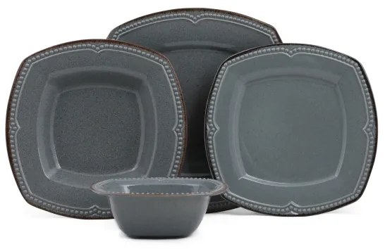 24 részes kék porcelán étkészlet