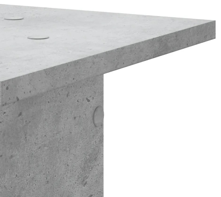 2 db betonszürke szerelt fa növénytartó állvány 30 x 30 x 95 cm