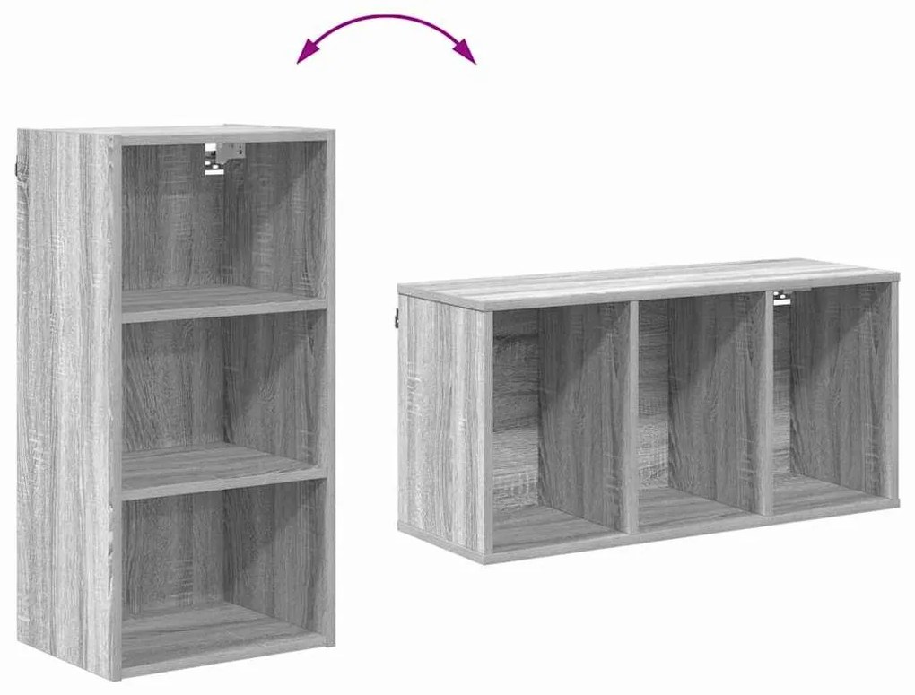 Függő szekrény Riga Szürke Sonoma 40 x 29,5 x 80 cm Faanyag