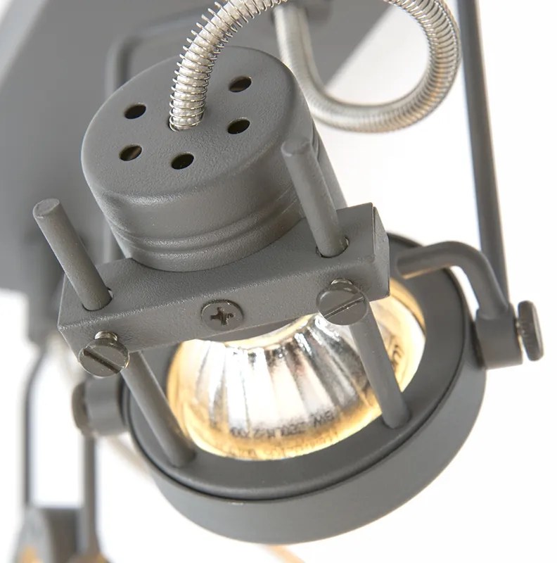 Ipari spotlámpa antracit 3-lámpás forgatható és dönthető - Suplux