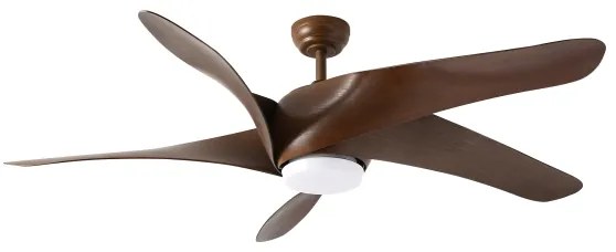 ZEVENTI - LED mennyezeti ventilátor LUCCA LED/18W/230V Tuya Wi-Fi barna + távirányító