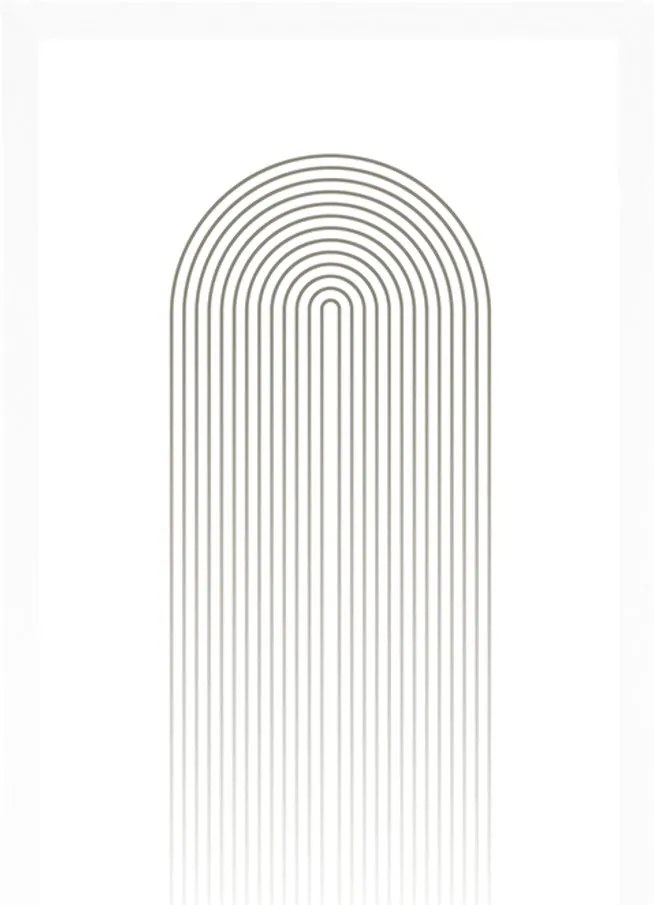 Poszter minimalista szivárvány Mid-Century.