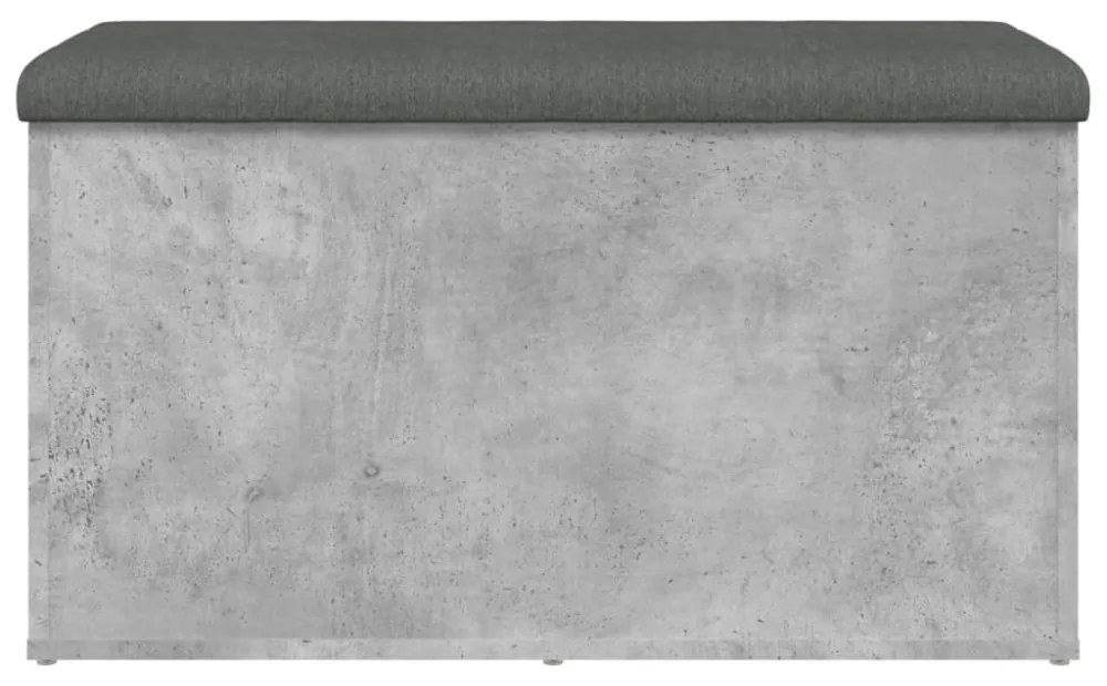 betonszürke szerelt fa tárolópad 82 x 42 x 45 cm
