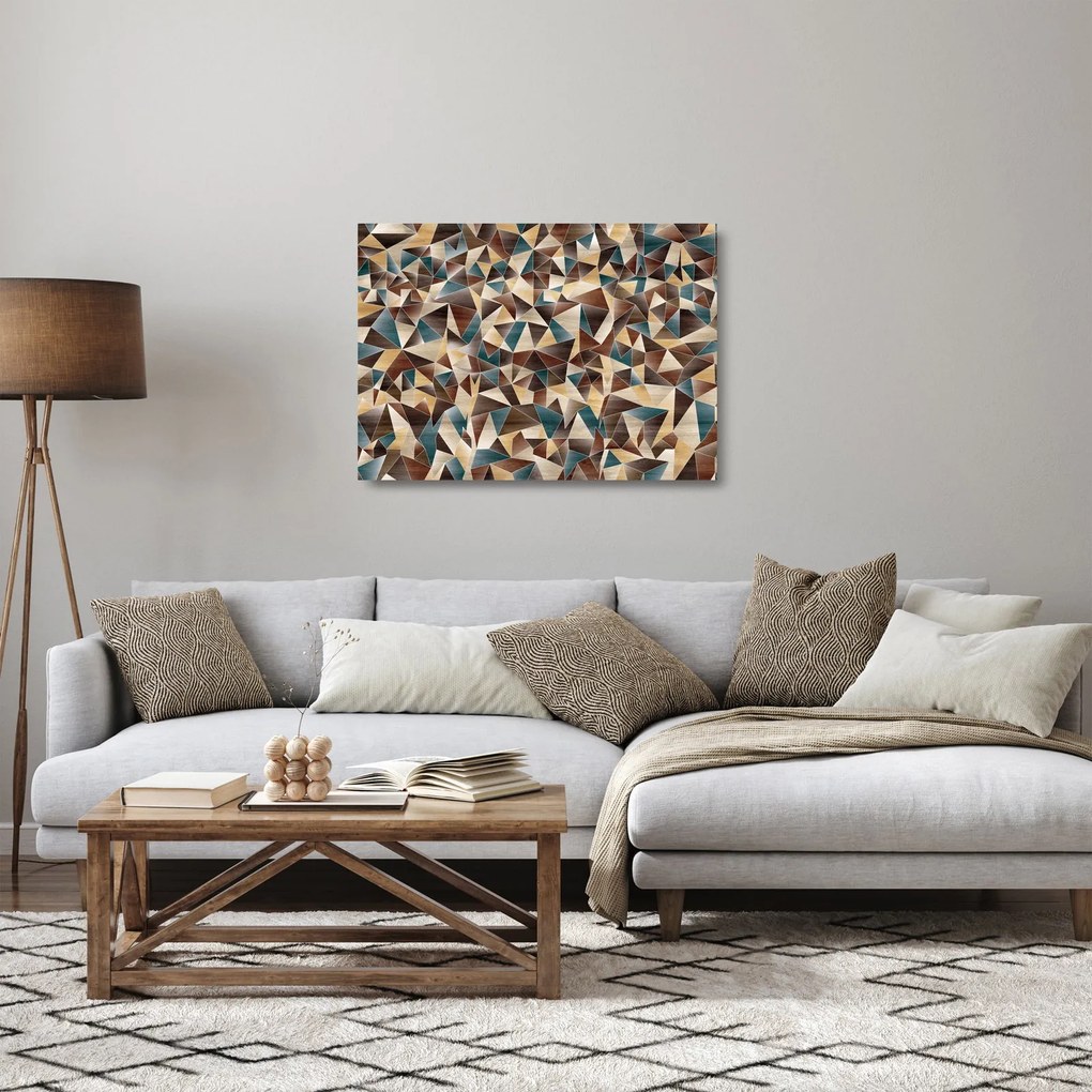 A háromszögek képe (üvegen) (70x50 cm)