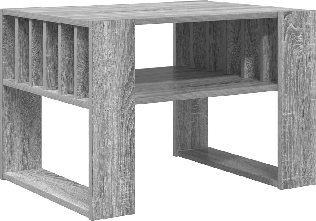 vidaXL Dohányzóasztal Szürke Sonoma 66 x 49,5 x 45 cm Faanyag