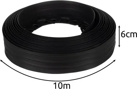 Gardlov Zahradní okraj 6 cm x 10 m s 20 kolíky - černý