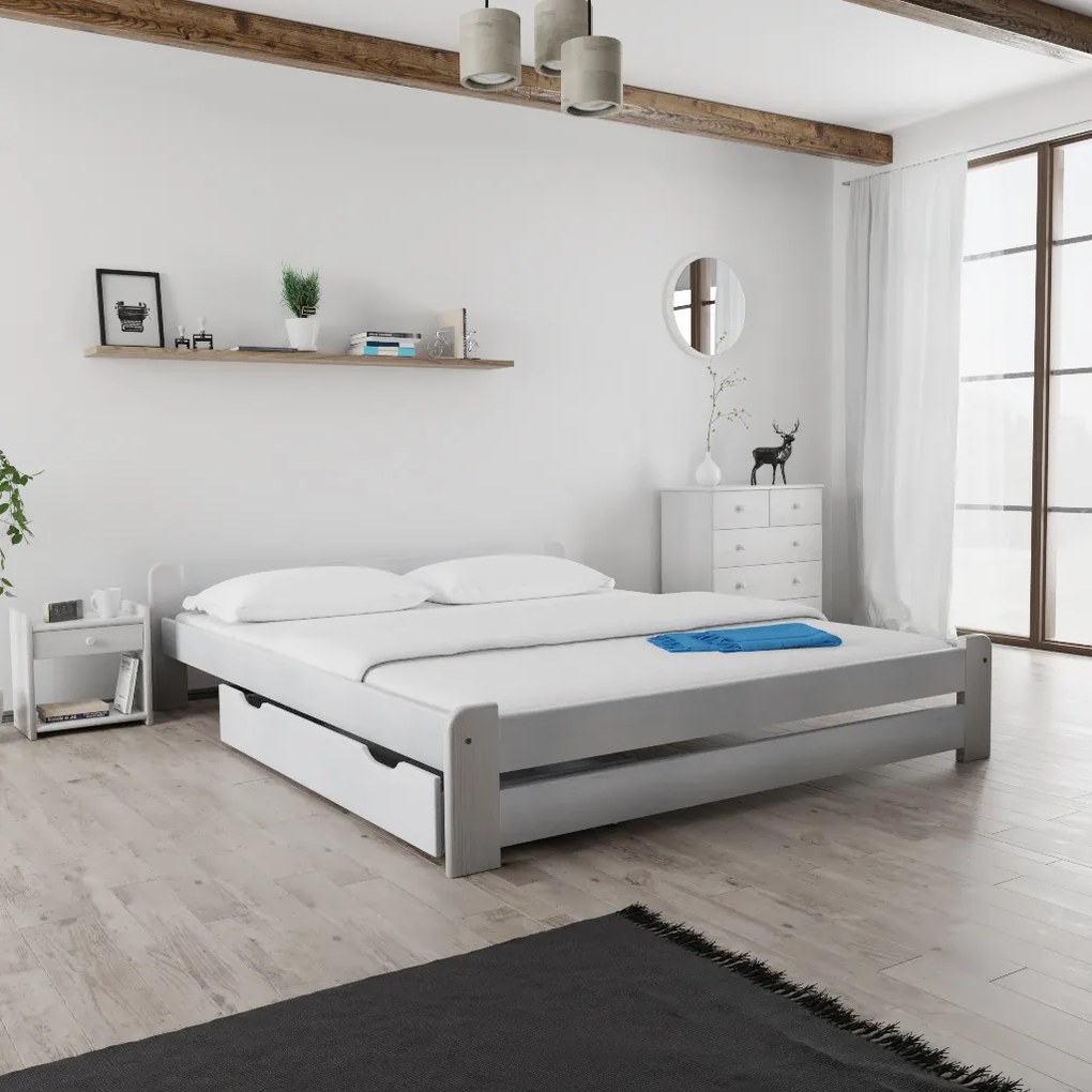 AKCIÓ Ágy alatti tárolódoboz 200 cm, fehér II. osztály