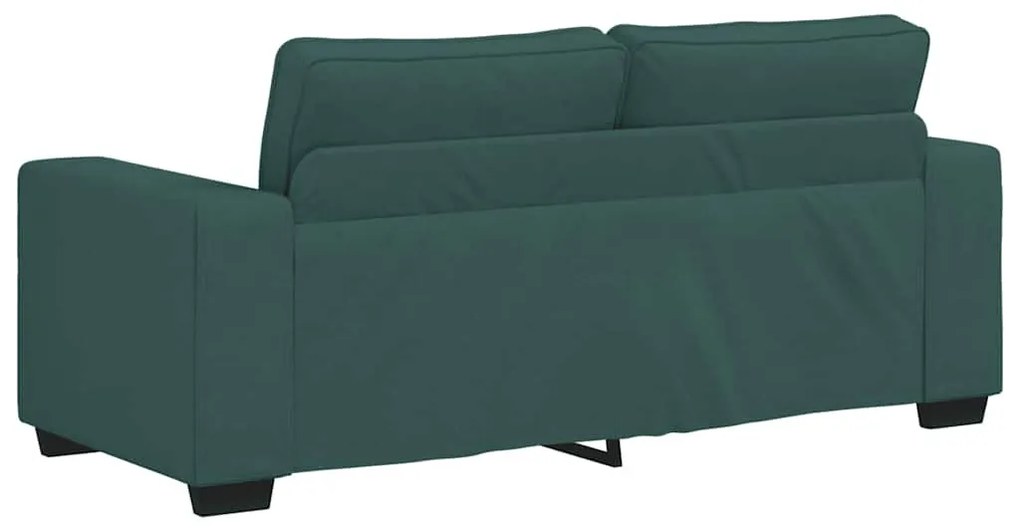 kétszemélyes sötétzöld szövet kanapé 140 cm