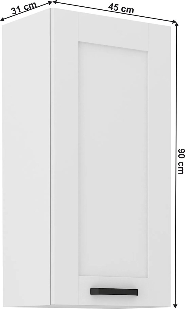Felső szekrény, fehér, LULA 45 G-90 1F