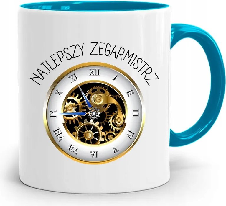 Kék Bögre Óramesternek A Legjobb Ajándék fényképes nyomtatással
