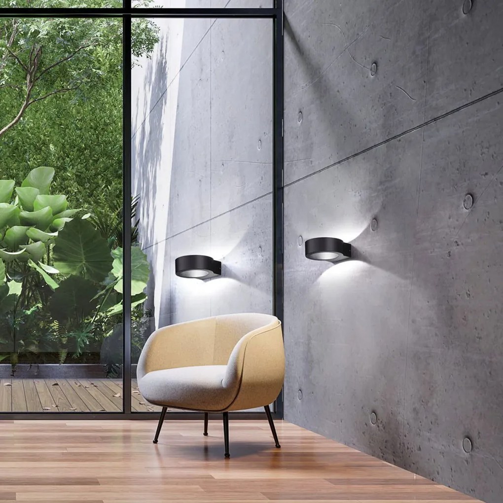 FISCHER&HONSEL 30382 TORRES Modern Kültéri Fali Lámpa Fekete LED IP54