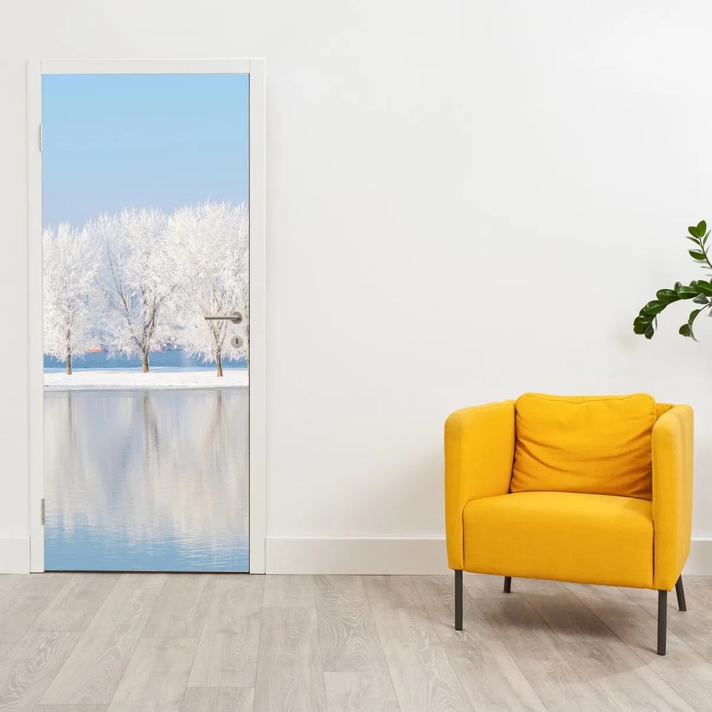 Fotótapéta ajtóra - Téli táj (95x205cm)