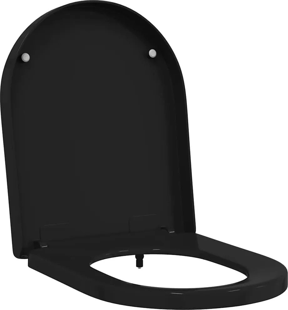 vidaXL WC ülőke Állítható Fekete 48 x 36,5 x 4,5 cm Polipropilén