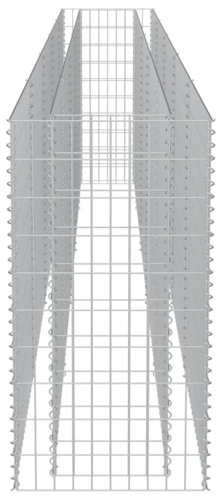 horganyzott acél gabion magaságyás 450 x 50 x 100 cm