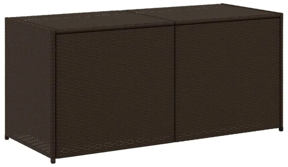 barna polyrattan kerti tárolóláda 283 L
