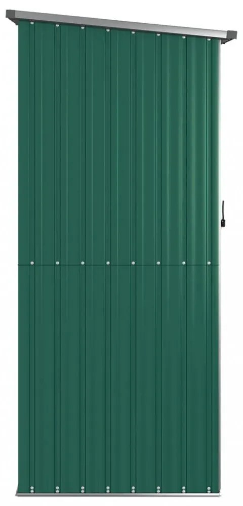 zöld horganyzott acél kerti fészer 118,5 x 97 x 209,5 cm