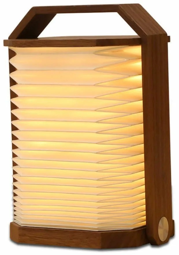 Fehér-sötét natúr színű USB fénydekoráció Origami – Gingko