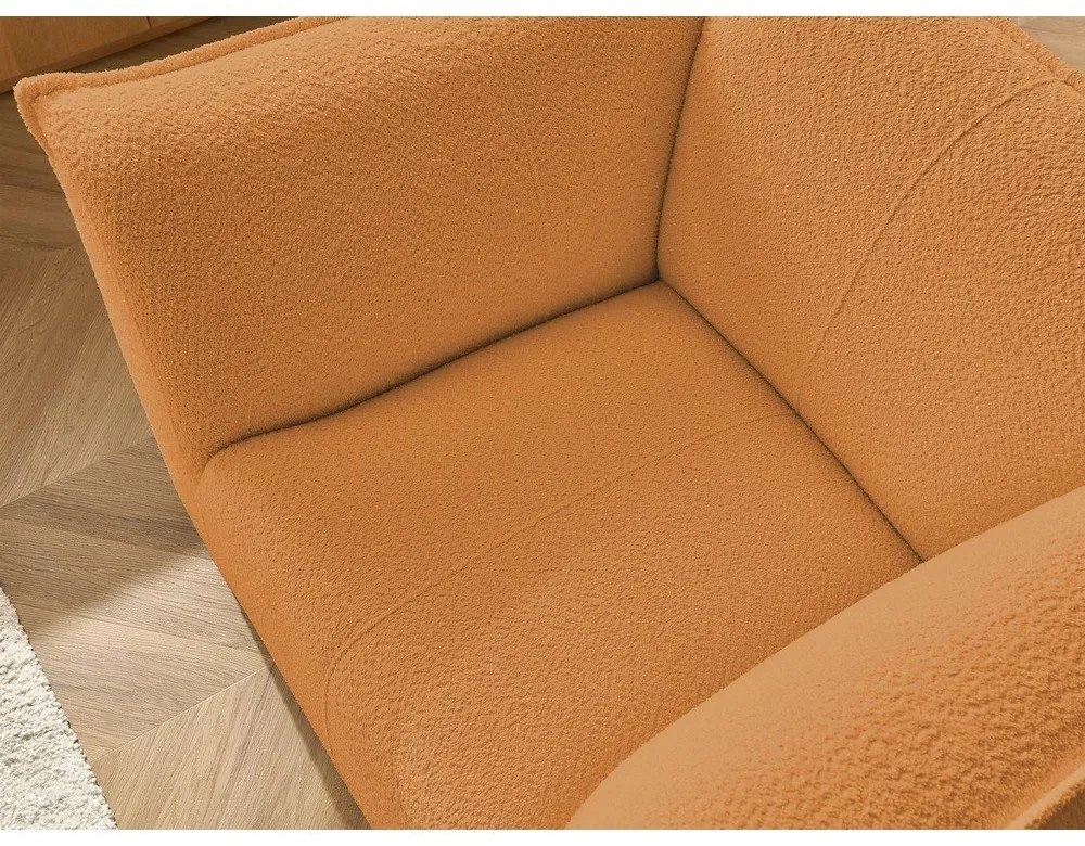 Mustársárga buklé fotel Giorgia – Bobochic Paris