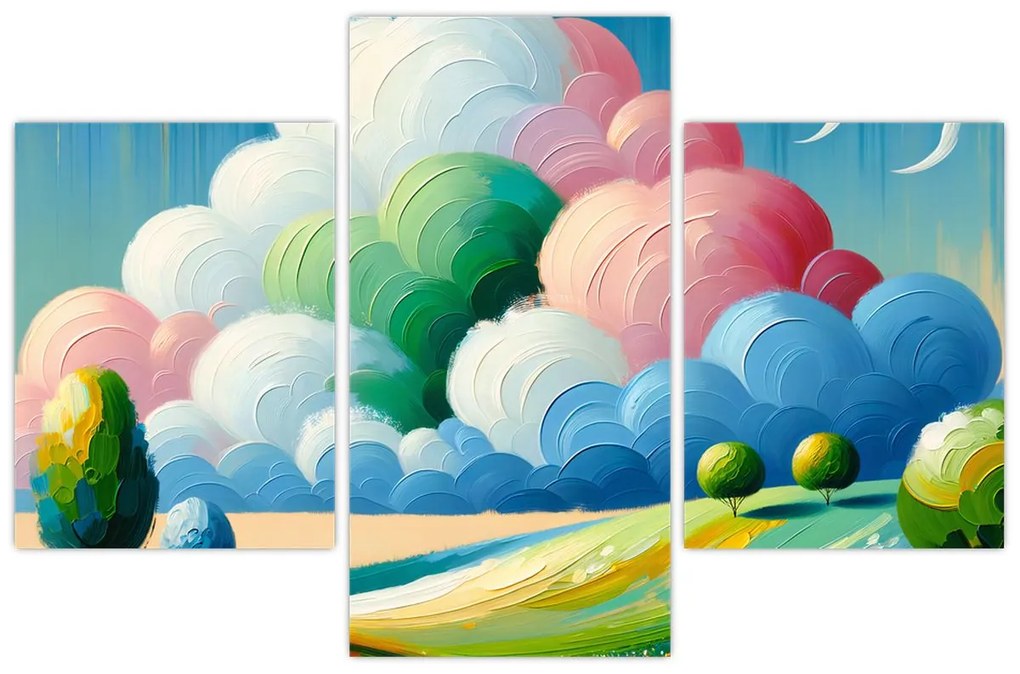 Kép - Tájkép felhővel (90x60 cm)