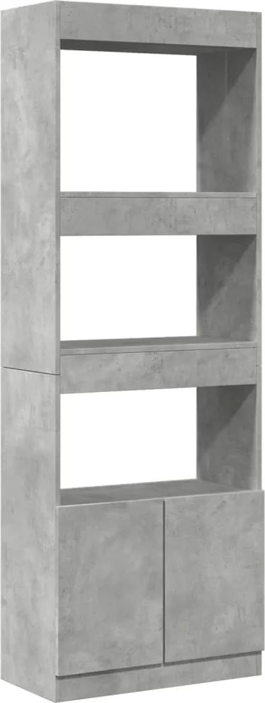 vidaXL betonszürke szerelt fa magasszekrény 63 x 33 x 180 cm