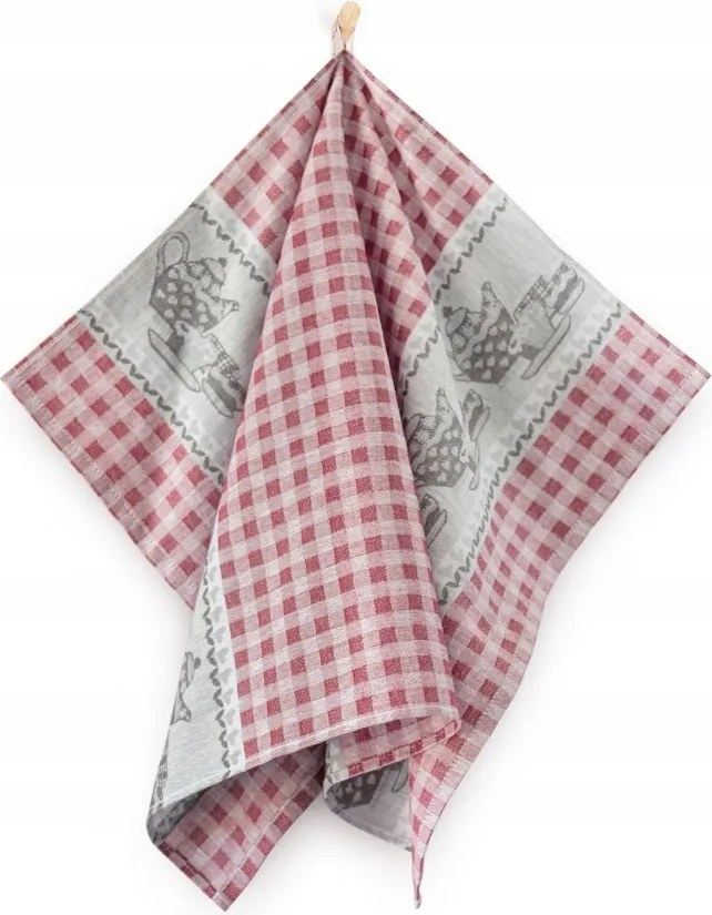 Konyhai törlőkendő 50x70 Zwoltex mintás Uzsonnás Doboz bordó