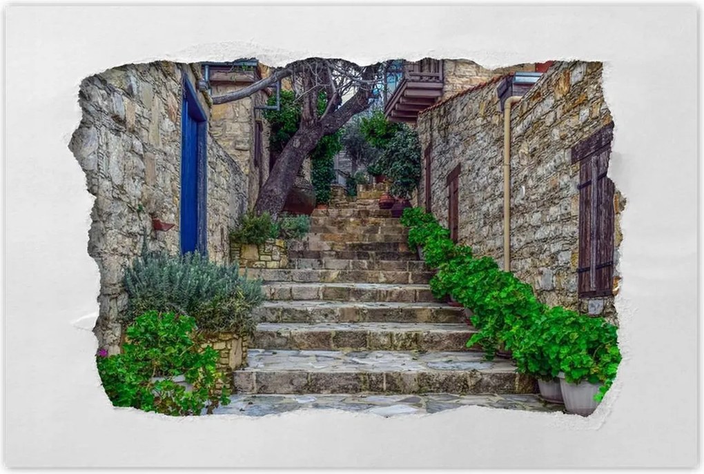 Poszterek 90x60 Provence Lépcsők Kő