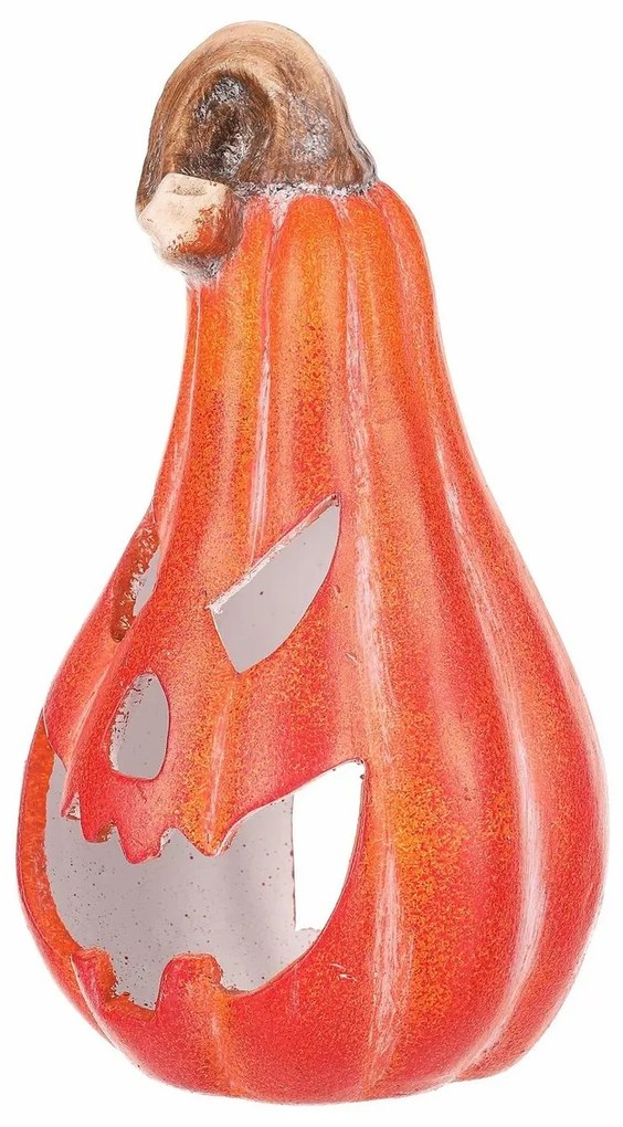 Őszi dekoráció Tök tea/LED gyertya, 11 x 12 x 21cm, kerámia