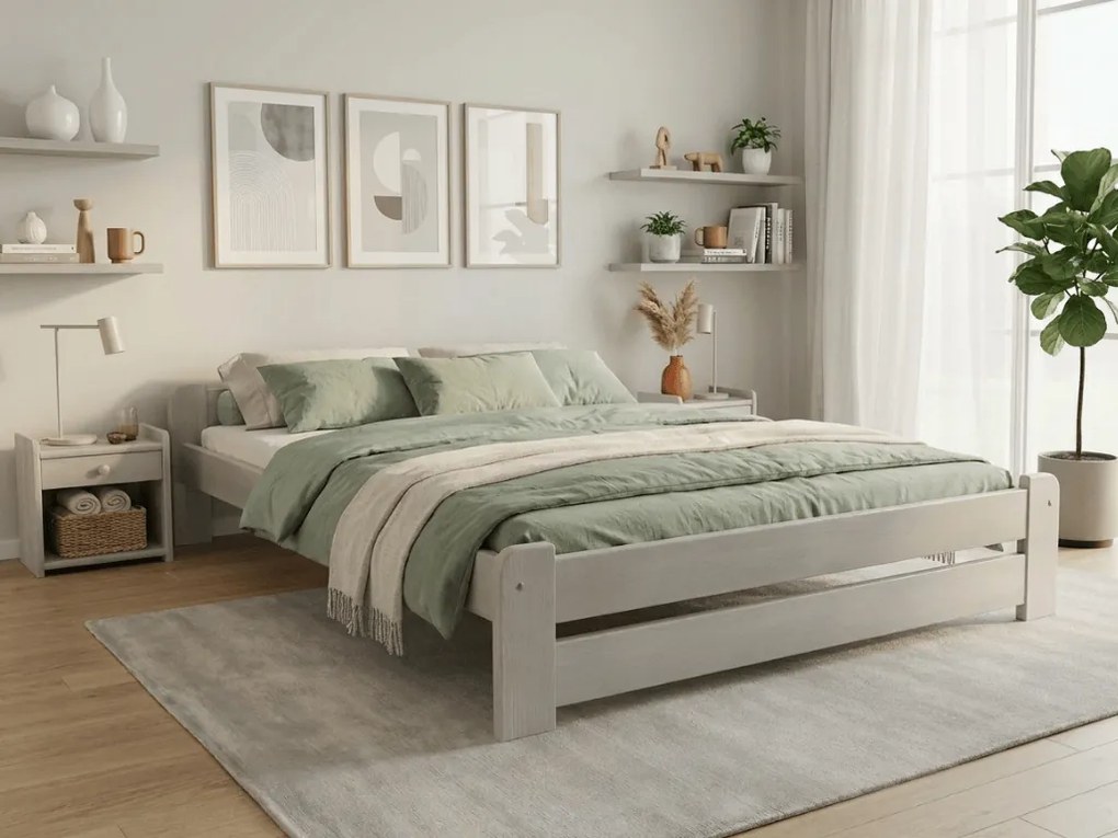 Emily ágy 160x200 cm, fehér Ágyrács: Léces ágyrács, Matrac: Matrace Sommera 18 cm