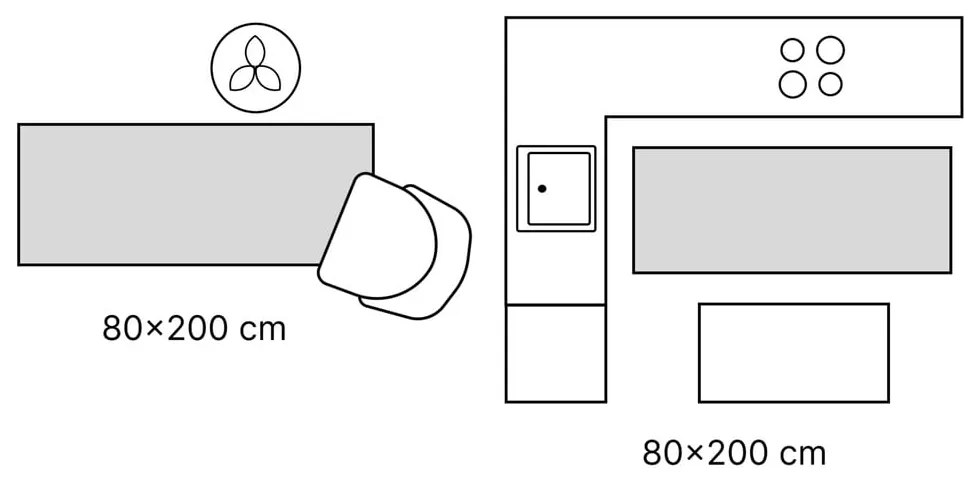 Mosható futószőnyeg 80x200 cm Blocks of Fun – Vitaus