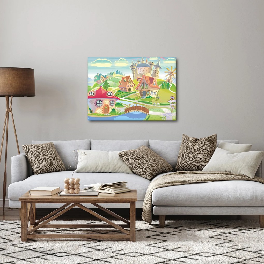 Kép - színes város (70x50 cm)