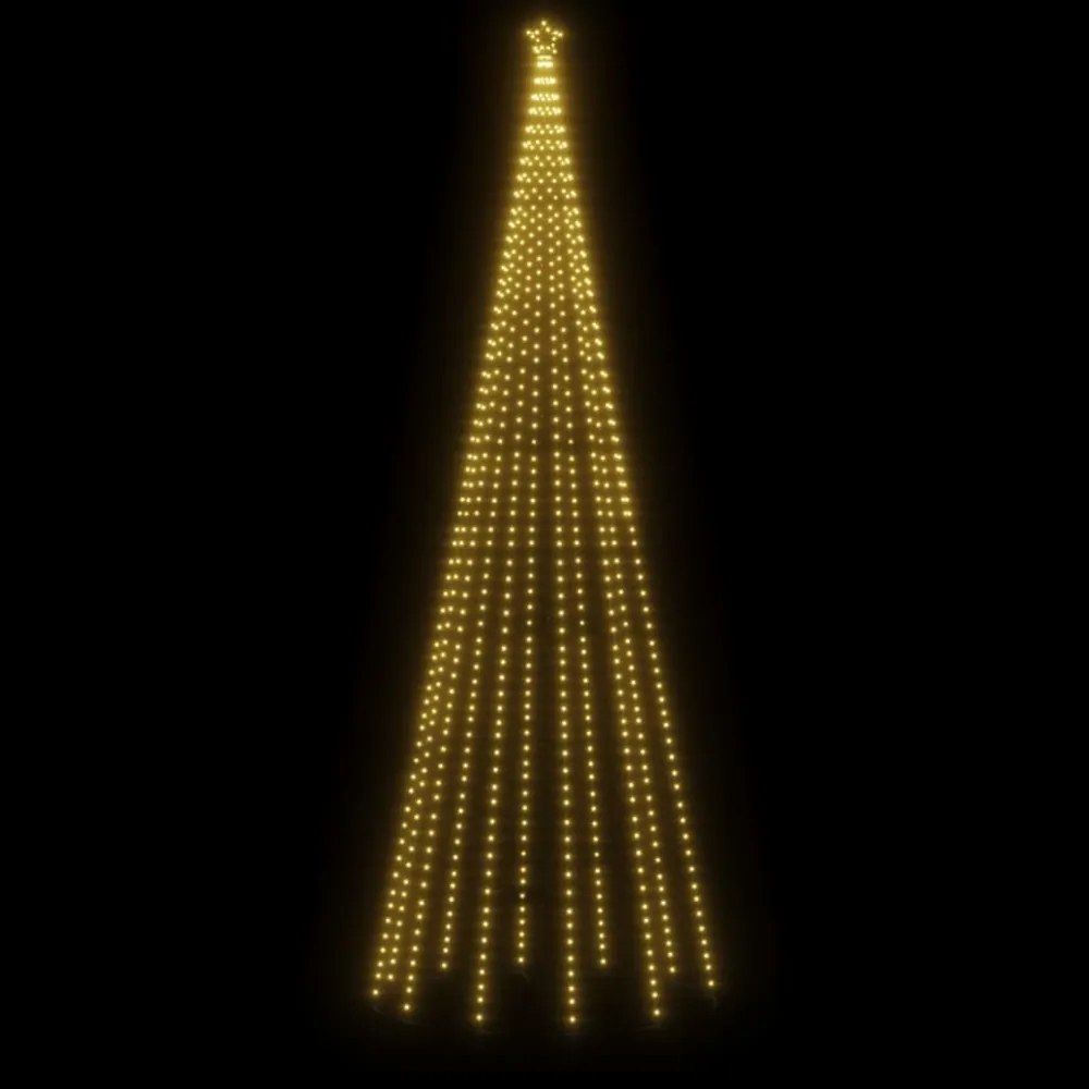 kúp alakú karácsonyfa 732 meleg fehér LED-del 160 x 500 cm