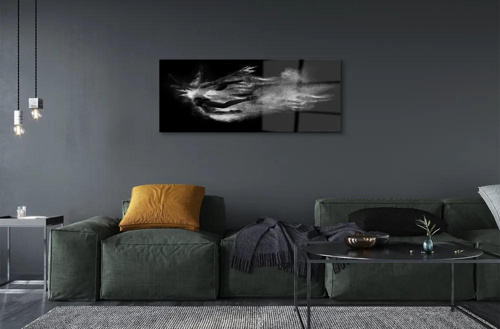 Akrilkép Nő balett füst szürke háttér 100x50 cm