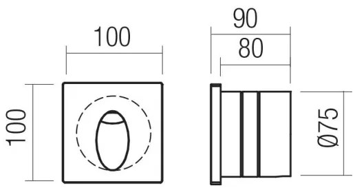 Redo 91200 - LED kültéri irányfény BAST LED/2,5W/230V IP65 antracit