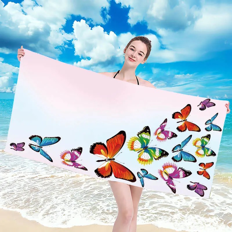 Strandtörölköző SILMARI 100x180 cm színes, 100% mikroszálas