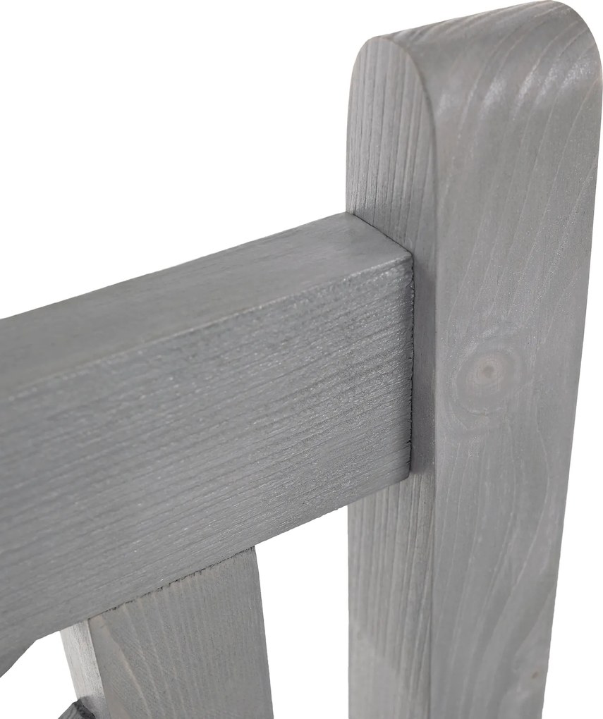 Fából készült kerti pad, szürke, 150 cm, FABLA