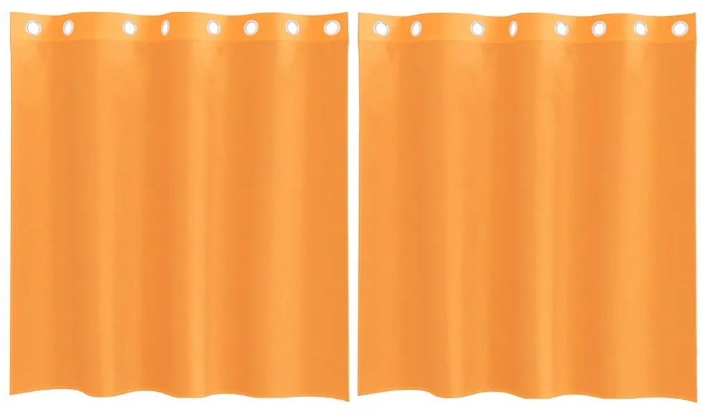 2 db narancssárga fátyolfüggönyök rojtokkal 140x140 cm
