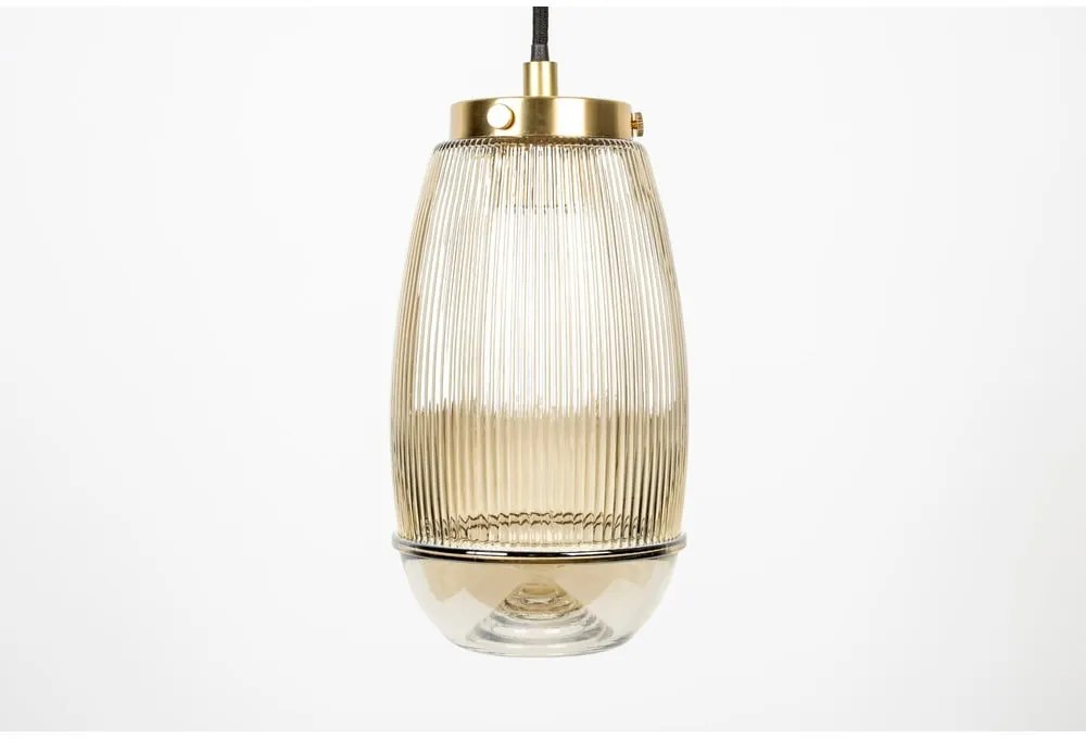 Aranyszínű függőlámpa üveg búrával ø 12 cm Robin - White Label