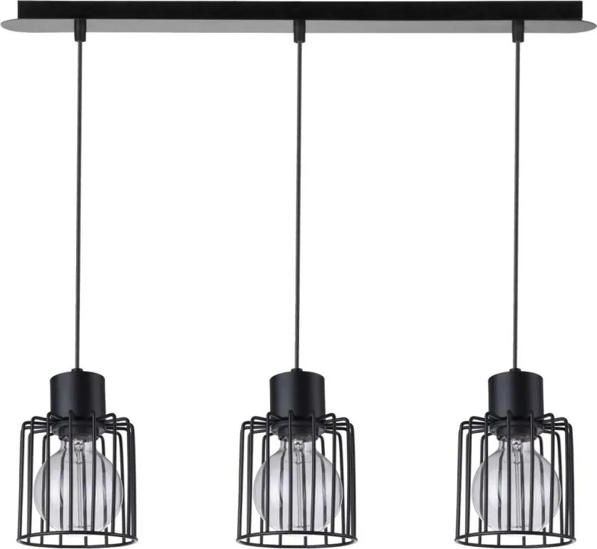 SIGMA LIGHTING 31134 LUTO Többágú Függesztett Lámpa Fekete E27 IP20
