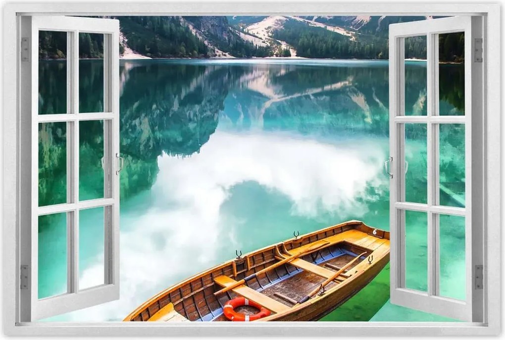 Poszterek 90x60 Csónak a hegyi tavon