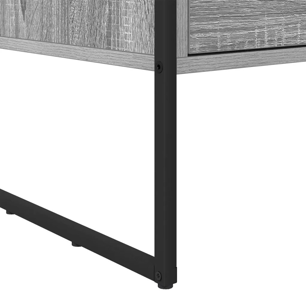 vidaXL Dohányzóasztal fiókkal Szürke Sonoma 100 x 46 x 40 cm Faanyag