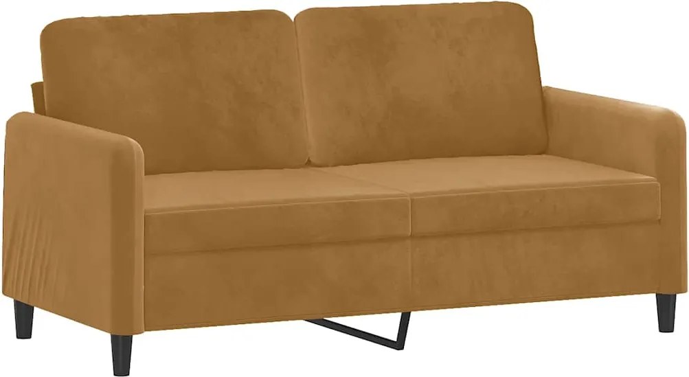 vidaXL kétszemélyes barna bársony kanapé 140 cm