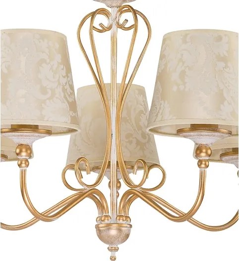 Brilagi - Láncos csillár SONIA 5xE27/15W/230V átm. 64 cm krémszínű/patina