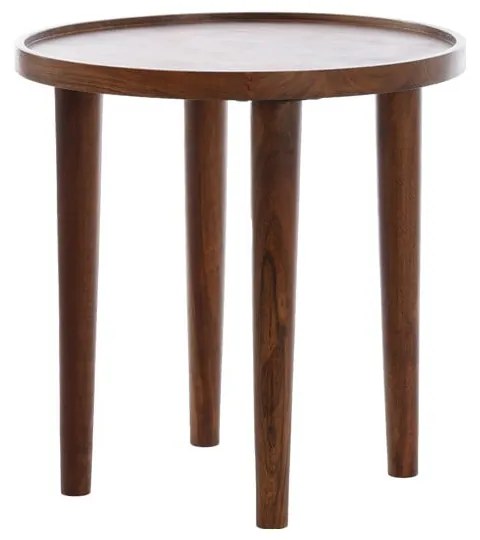 Akácfa kerek tárolóasztal ø 49 cm Qiano – Light & Living