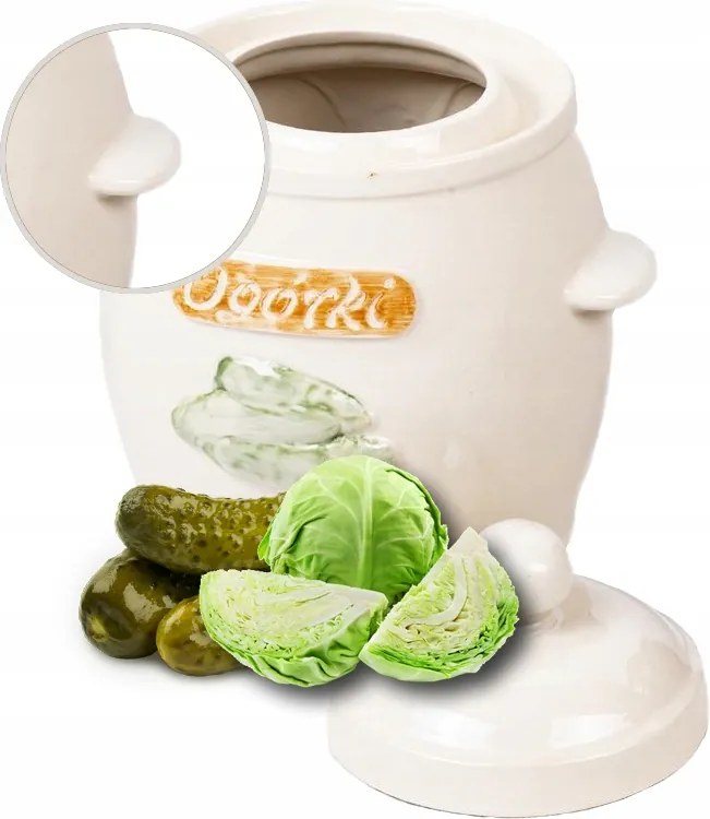 Fazék Hordó Kő Uborka Kicsi Savanyú Uborka Káposzta Kerámia 5L