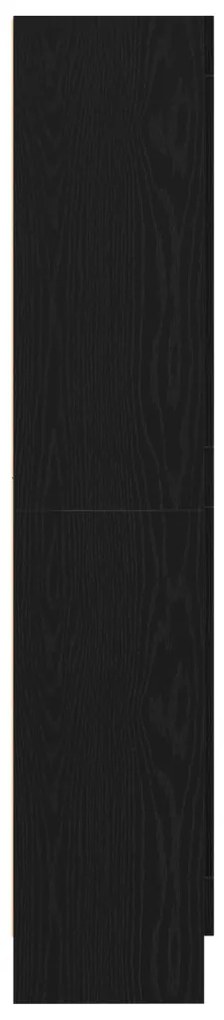 Könyvespolc - Fekete Tölgy, 82,5x30,5x150 cm, Mérnöki Fa